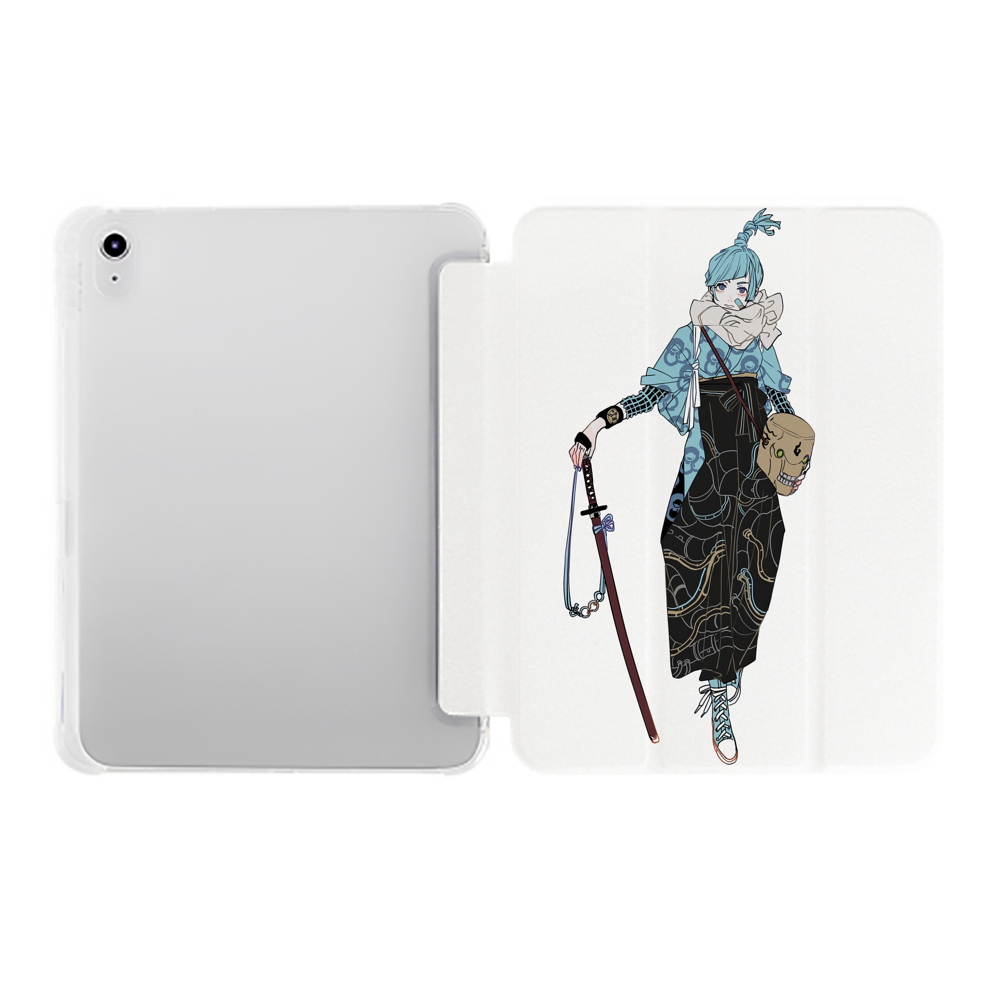 （画像用） 呪術廻戦 Jujutsu Kaisen IPad ケース ペン収納付き 三つ折りスタンド PUレザー×シリコン 対応機種9.5/10.5/10.9インチ